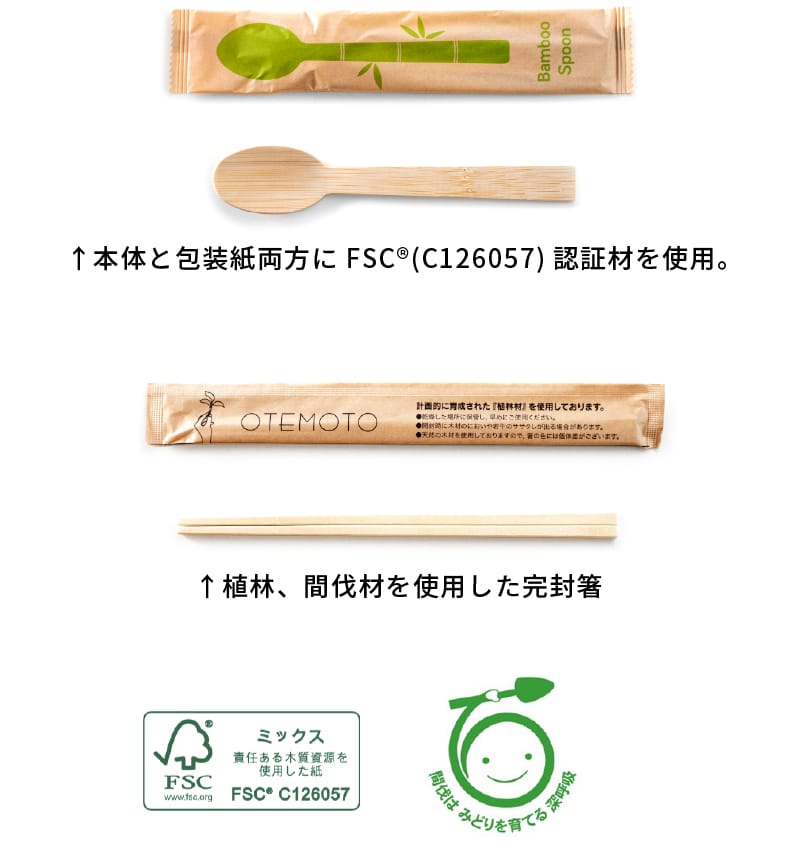 FSC®(C126057)認証商品・間伐材・植林材の活用